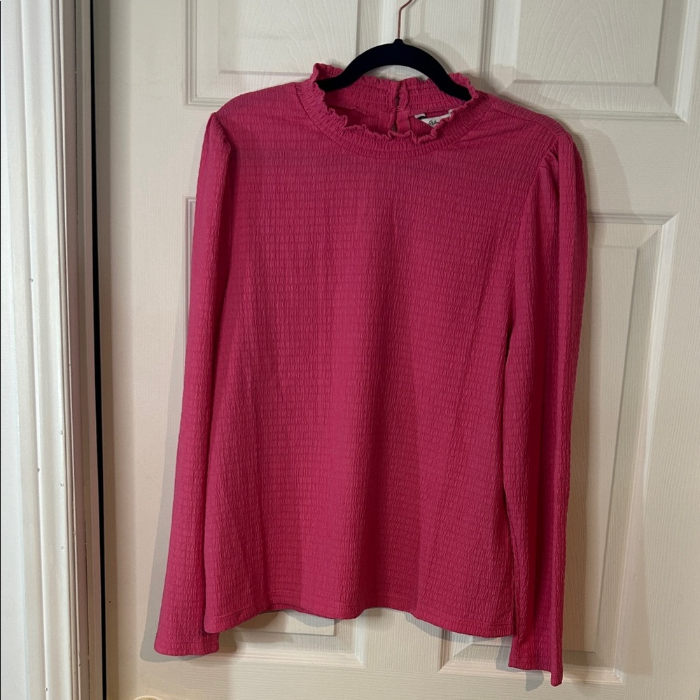 Reitmans Fuchsia Long Sleeve Blouse size XL